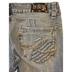 Y2K H&G Distressed Low Rise Bootcut Jeans Sz 7 – 2000s Mall Brand Denim
